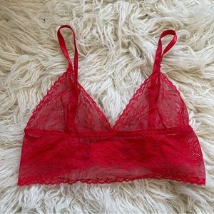 MOVING SALE! Gone 11/1! Red lace bralette